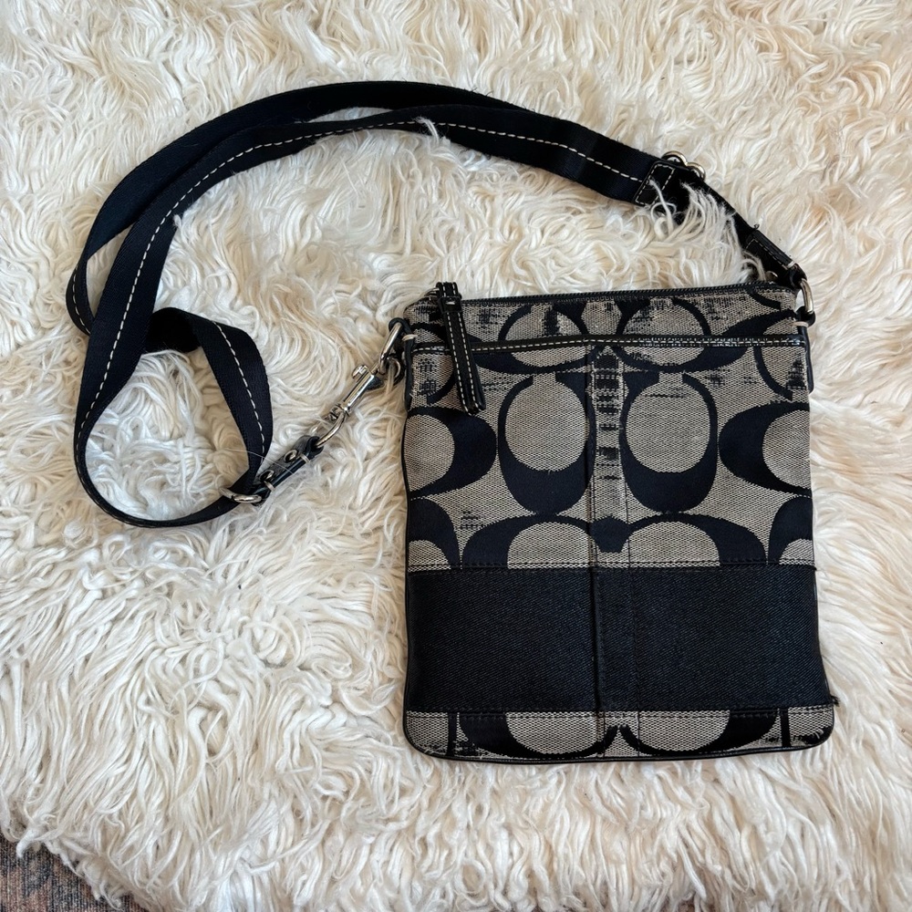 Coach Black and Gray Crossbody Bag